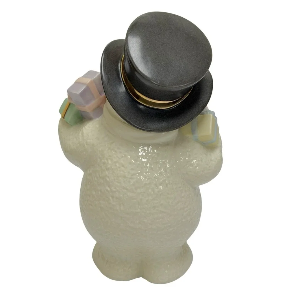 Vintage 1999 Lenox Ivory Snowman Porcelain Christmas Figurine 